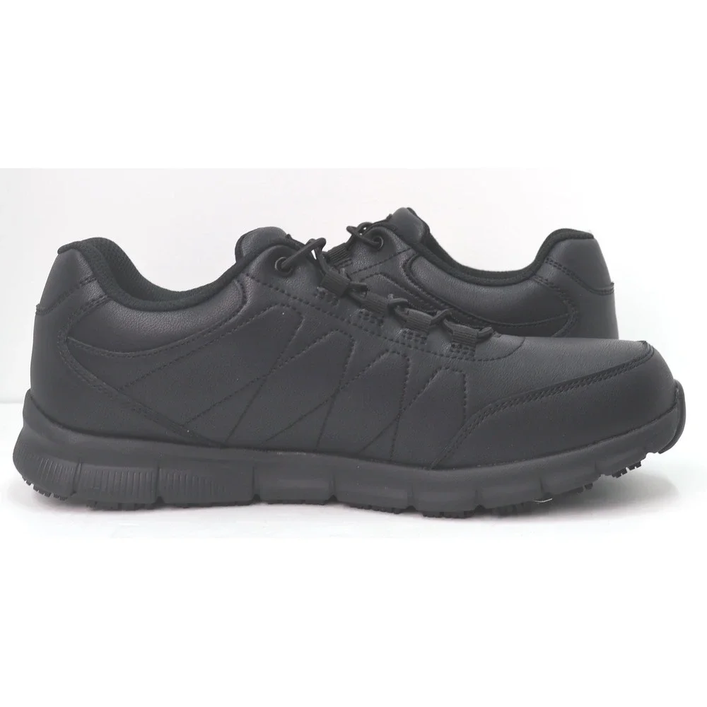 Skechers Work Shoes Mens 10.5 Black Wide Fit Slip Resistant 200272W EH Safety